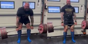 Hafthor Bjornsson Sets Raw Deadlift Two Rep Pr