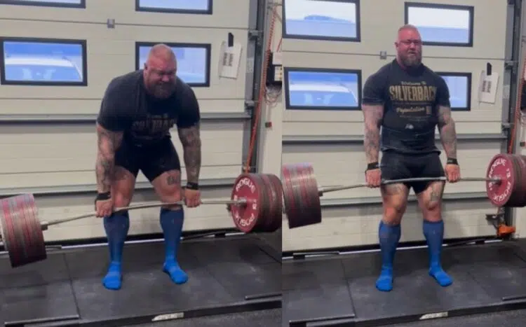 Hafthor Bjornsson Sets Raw Deadlift Two Rep Pr