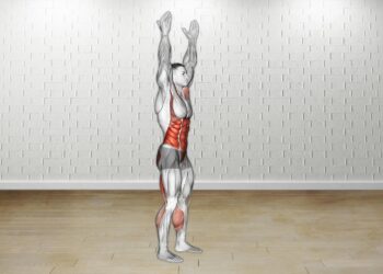 How to do Arms Apart Circular Toe Touch (Male)