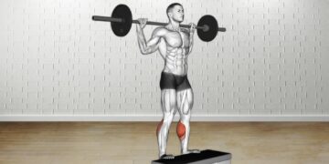 How to do Barbell Standing Leg Calf Raise