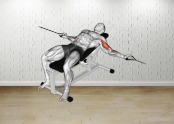 How to do Cable Two Arm Curl On Incline Bench