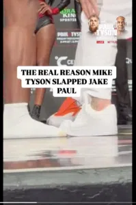 Jake Paul Stepping On Tyson S Foot