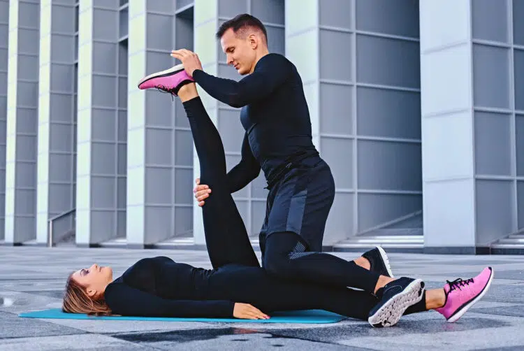 Fitness Couple is Exercising