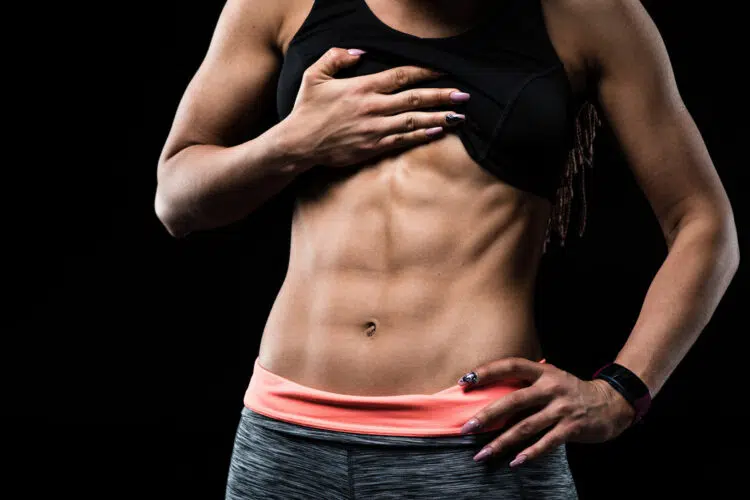 Girl Showing Great Abdominal Muscles