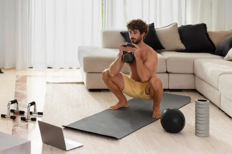 Man Training At Home