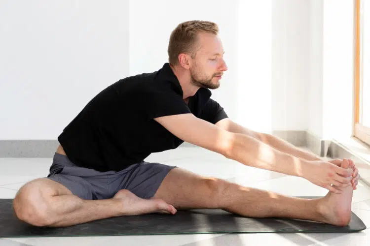 Stretching On Yoga Mat