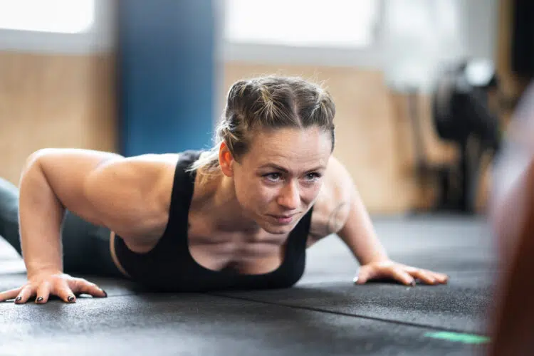 Woman Training at Gym