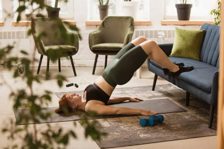 Glute Bridges With Sofa