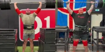 Mitchell Hooper And Hafthor Bjornsson Lock Out Massive Overhead Presses