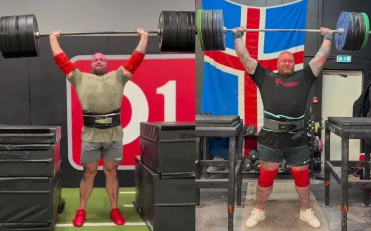 Mitchell Hooper And Hafthor Bjornsson Lock Out Massive Overhead Presses