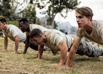 Soldiers Performing Pushups