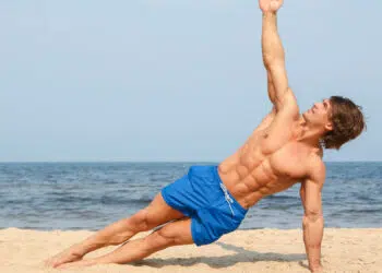 Man Doing Side Planks