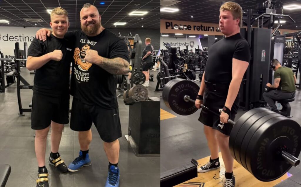 Eddie Hall S Son Deadlifts 165 Kg 363 8 Lb