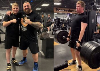 Eddie Hall S Son Deadlifts 165 Kg 363 8 Lb