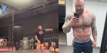 Hafthor Bjornsson S Single Arm Weight Over Bar