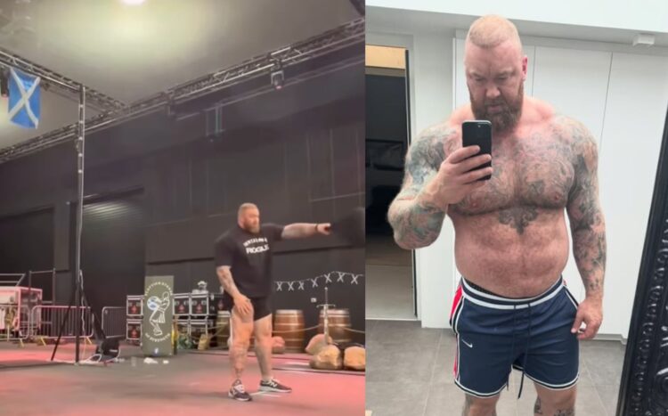 Hafthor Bjornsson S Single Arm Weight Over Bar