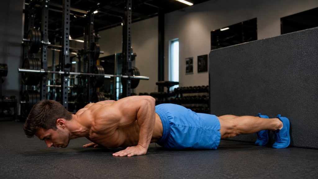 Mike Tyson Push Up Step 2 Mike Tyson push-up rock-back phase with knees low