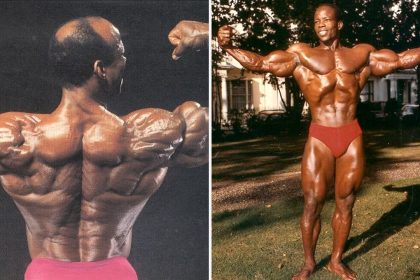 Albert Beckles bodybuilding two-photo tribute image
