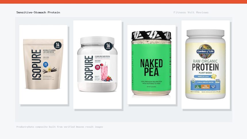 Best protein powders for sensitive stomachs product review image