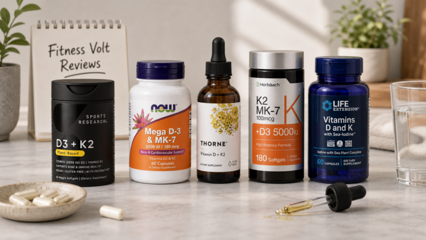 Best vitamin D3 K2 supplements review image