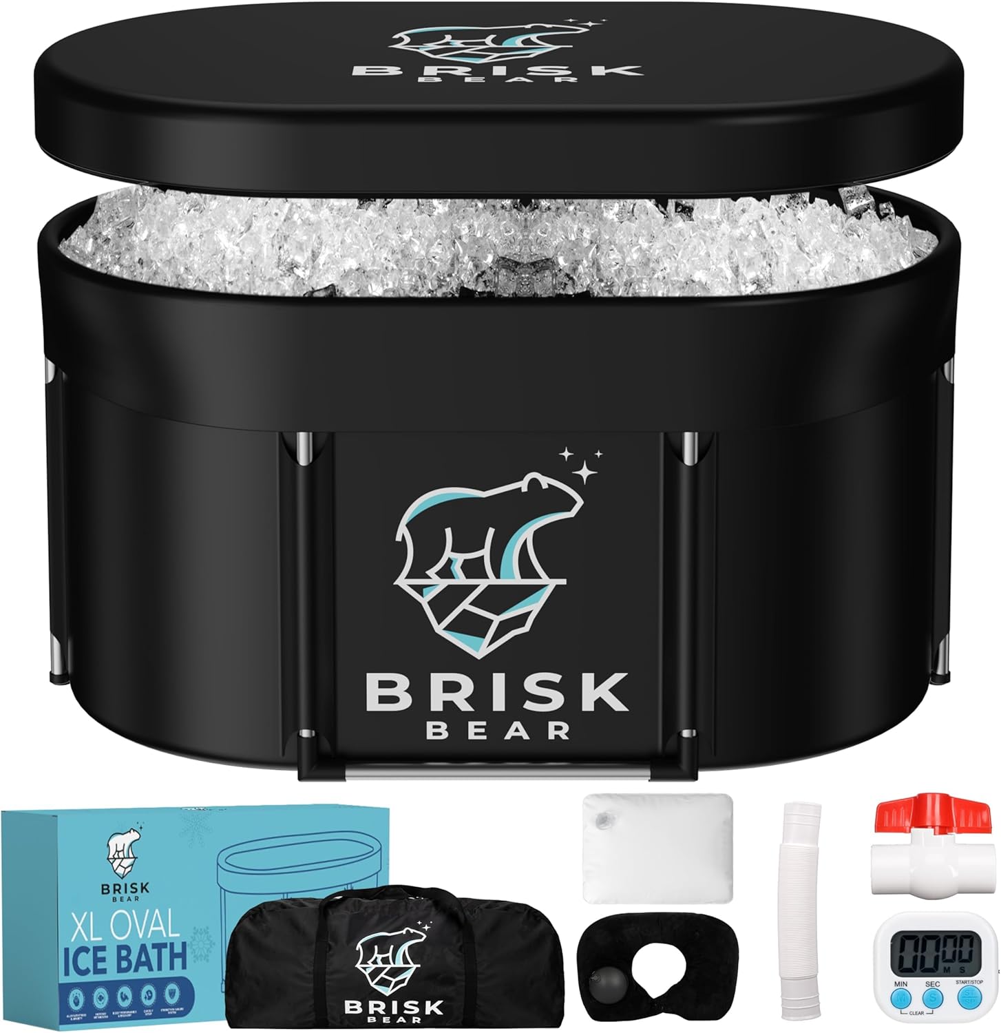 Brisk Bear XL Oval Ice Bath Tub