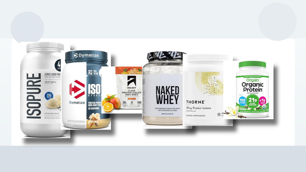 Protein powders for GLP-1 users product lineup with visible product labels