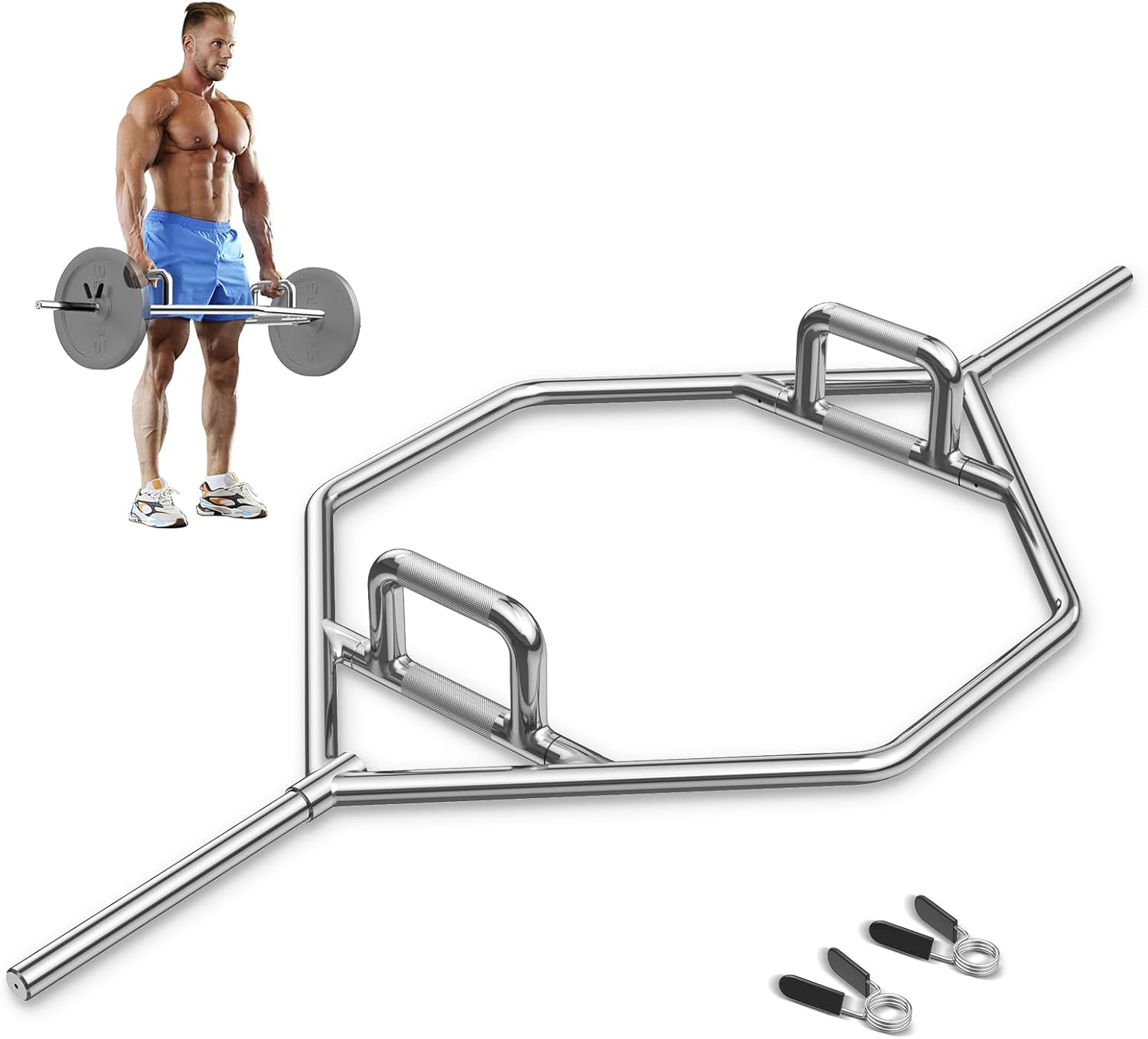 GYMAX Folding Trap Bar