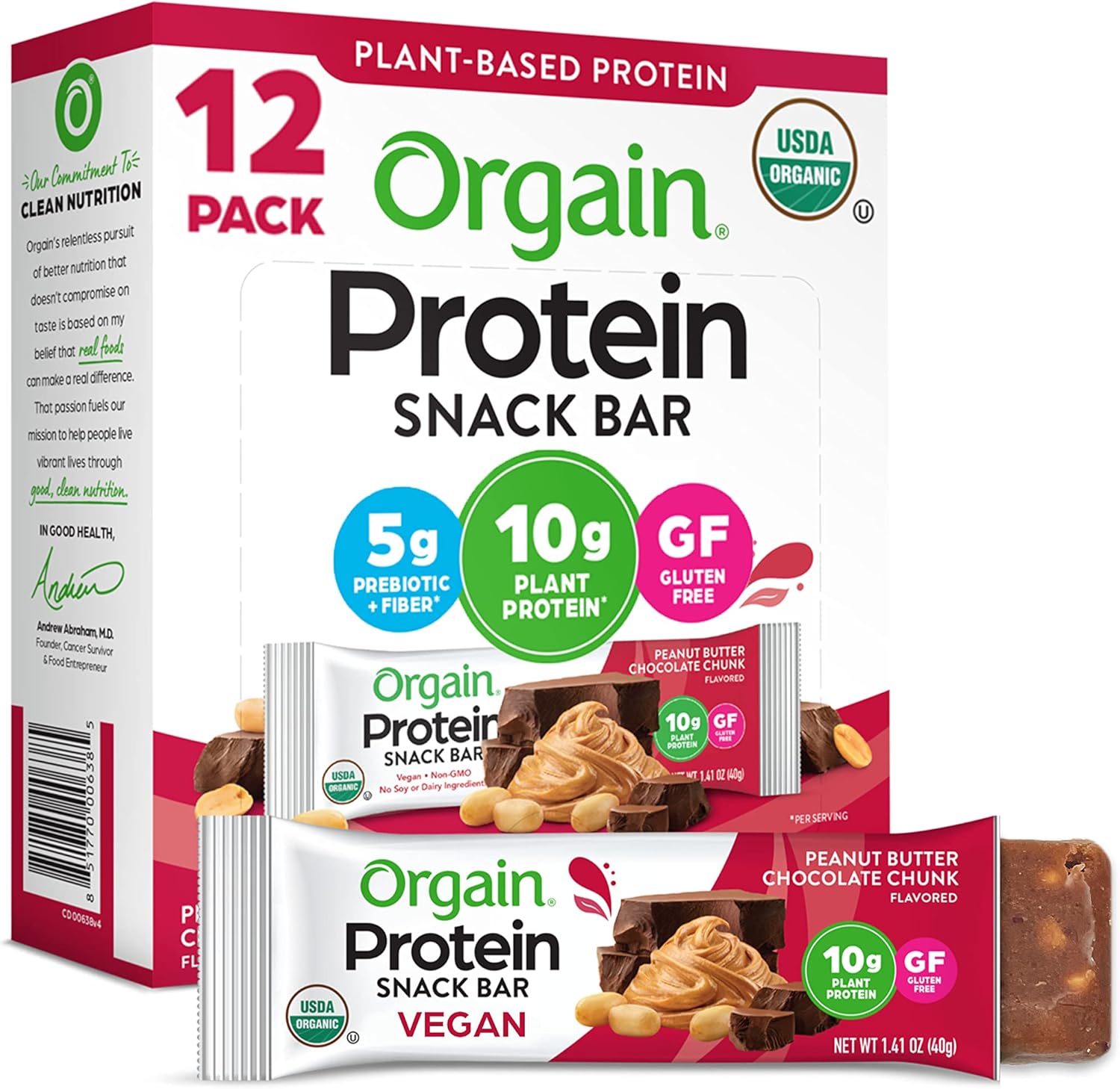 Orgain Organic Protein Snack Bars