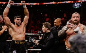 Eddie Hall Suffers a Majority Decision Boxing Loss Against Tommy Fury – Highlights