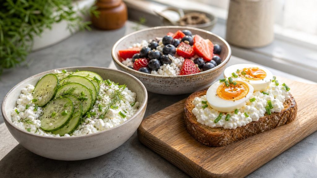 Cottage cheese can work in sweet and savory meals when the texture, toppings, and protein target are planned.