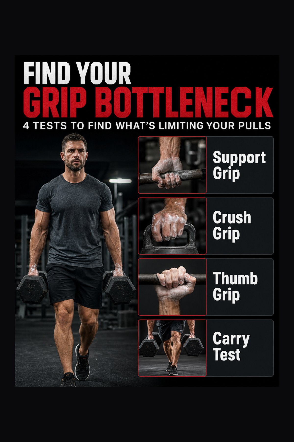 Labeled grip bottleneck test graphic for lifters