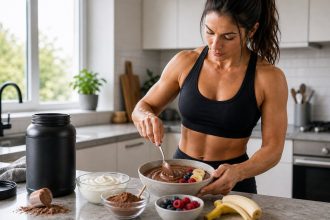 Labeled protein pudding formula graphic