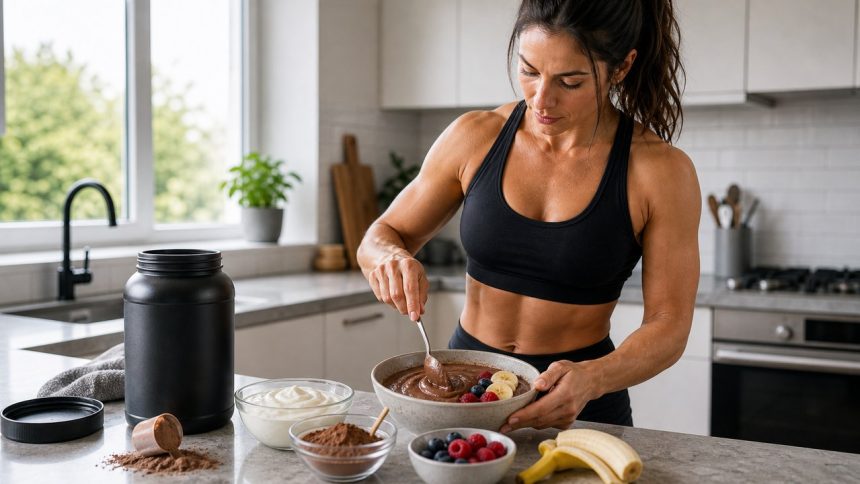 Labeled protein pudding formula graphic