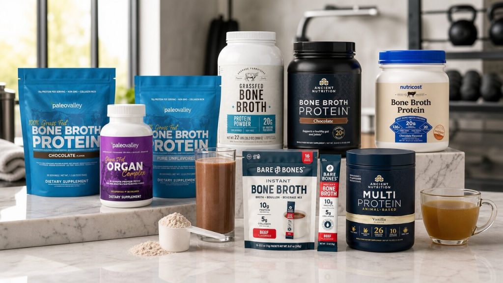 Eight products featured in 8 Best Bone Broth Protein Powders for Easy Protein in 2026