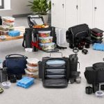 Insulated meal prep bag packed with containers and ice packs
