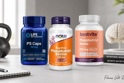 Phosphatidylserine supplement bottles arranged for comparison