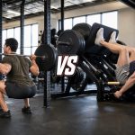 Barbell back squat versus 45-degree leg press in the same gym