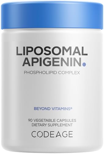 Codeage Liposomal Apigenin Supplement, Chamomile Extract, 90 Capsules