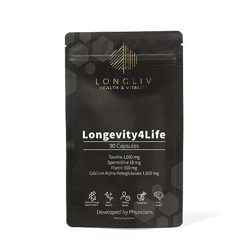 Longevity4Life Cellular Health Formula with Fisetin, Taurine, Ca AKG, and Spermidine