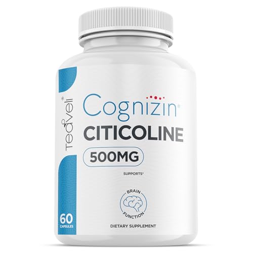 Teaveli Cognizin Citicoline 500 mg CDP Choline Capsules, 60 Servings