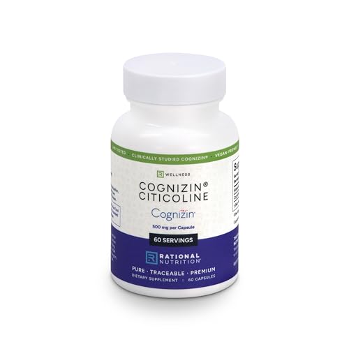 Rational Nutrition Cognizin Citicoline 500 mg Capsules, 60 Count