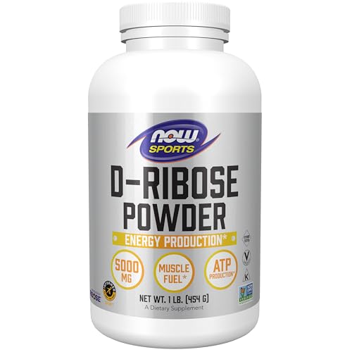 NOW Foods Sports Nutrition, D-Ribose Powder 5000 mg, Certified Non-GMO, Energy Production*, 16-Ounce
