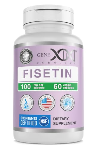 Genex Formulas Fisetin 100mg NSF Certified Supplement 60 Cap 2 Month Supply