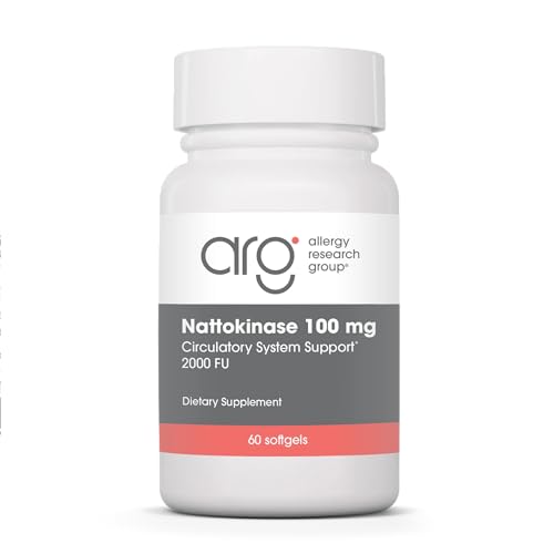 Allergy Research Group - Nattokinase Supplement NSK-SD 2000 FU, 100mg - Cardiovascular/Circulatory Health - 60 Softgels
