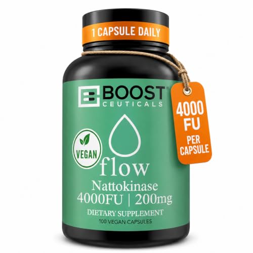 Nattokinase 200 mg 4000 FU Supplement - Natto kinase Natural Blood Thinner from Bacillus Subtilis by Boostceuticals (200) by BoostCeuticals
