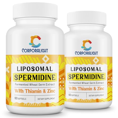 Corporalight 30 mg Spermidine Supplement with Fermented Wheat Germ Extract, 120 Softgels