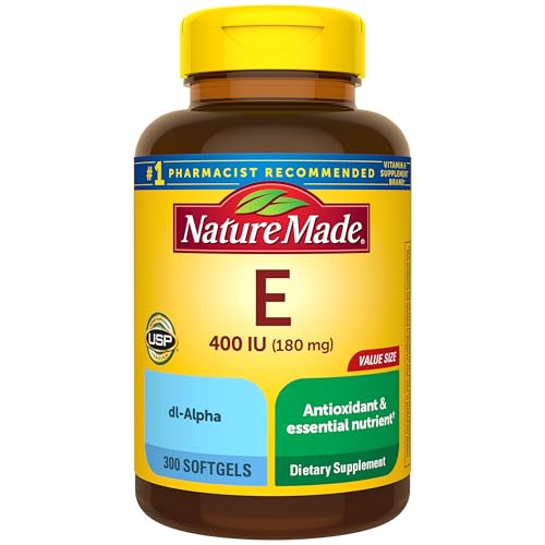 Nature Made Vitamin E 180 mg (400 IU) dl-Alpha, 300 Softgels