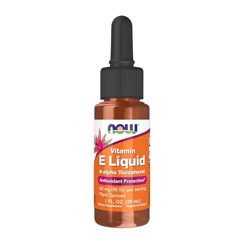 NOW Foods Supplements, Natural Vitamin E Liquid (D-Alpha Tocopherol), Antioxidant Protection*, 1-Ounce