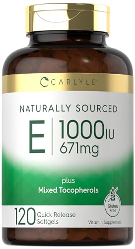 Carlyle Vitamin E 1000 IU Softgels | with Mixed Tocopherols | 120 Pills