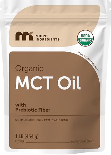 Micro Ingredients Organic MCT Oil Powder, 1 lb